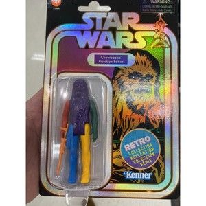 Star Wars Retro Collection Chewbacca Prototype Edition Kenner 3.75 Nip Purple